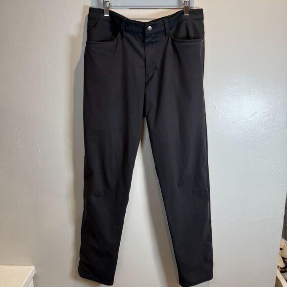 Lululemon Men's ABC Classic Fit 5 Pocket Pants Size 34 Obsidian Gray *FLAWS* - Picture 1 of 15